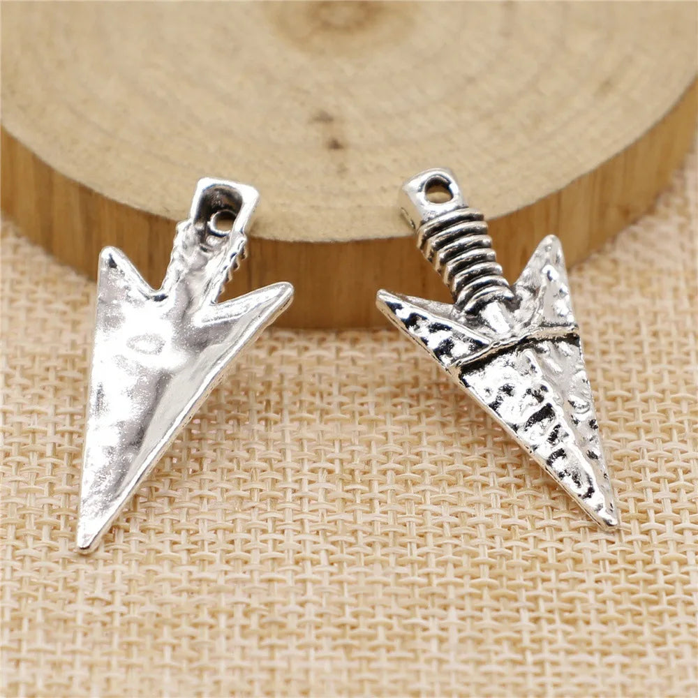 36x16mm 2.7g Multicolor Zinc Alloy Bow and Arrow Charm Pendant for DIY Archer Theme Jewelry Making