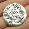 32x32mm 7.9g Multicolor Zinc Alloy Love Charm Pendant for DIY Necklace Bracelet Jewelry Making