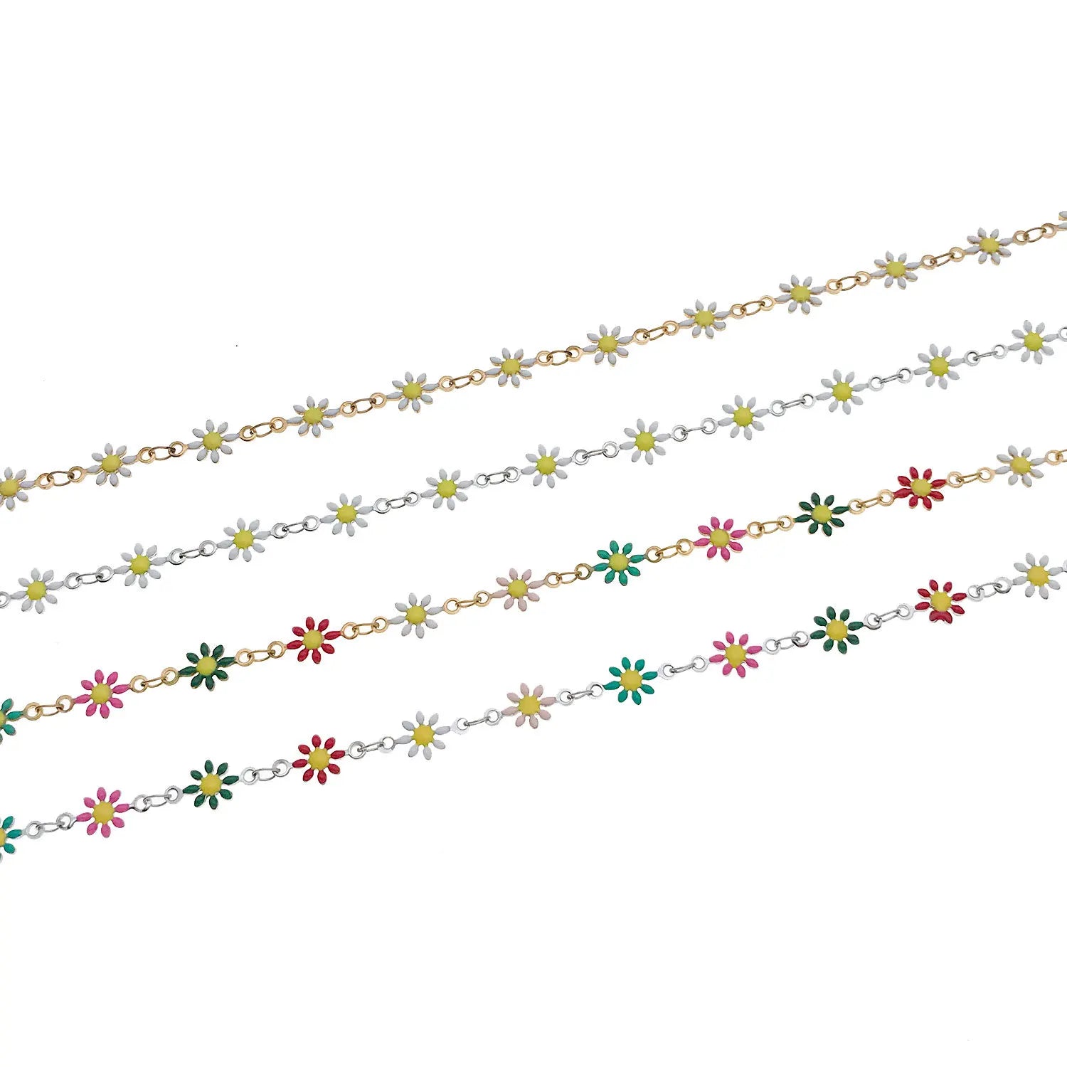 Stainless Steel Sunflower Eight Petal Flower Double Sided Connector Charm for DIY Necklace Earrings