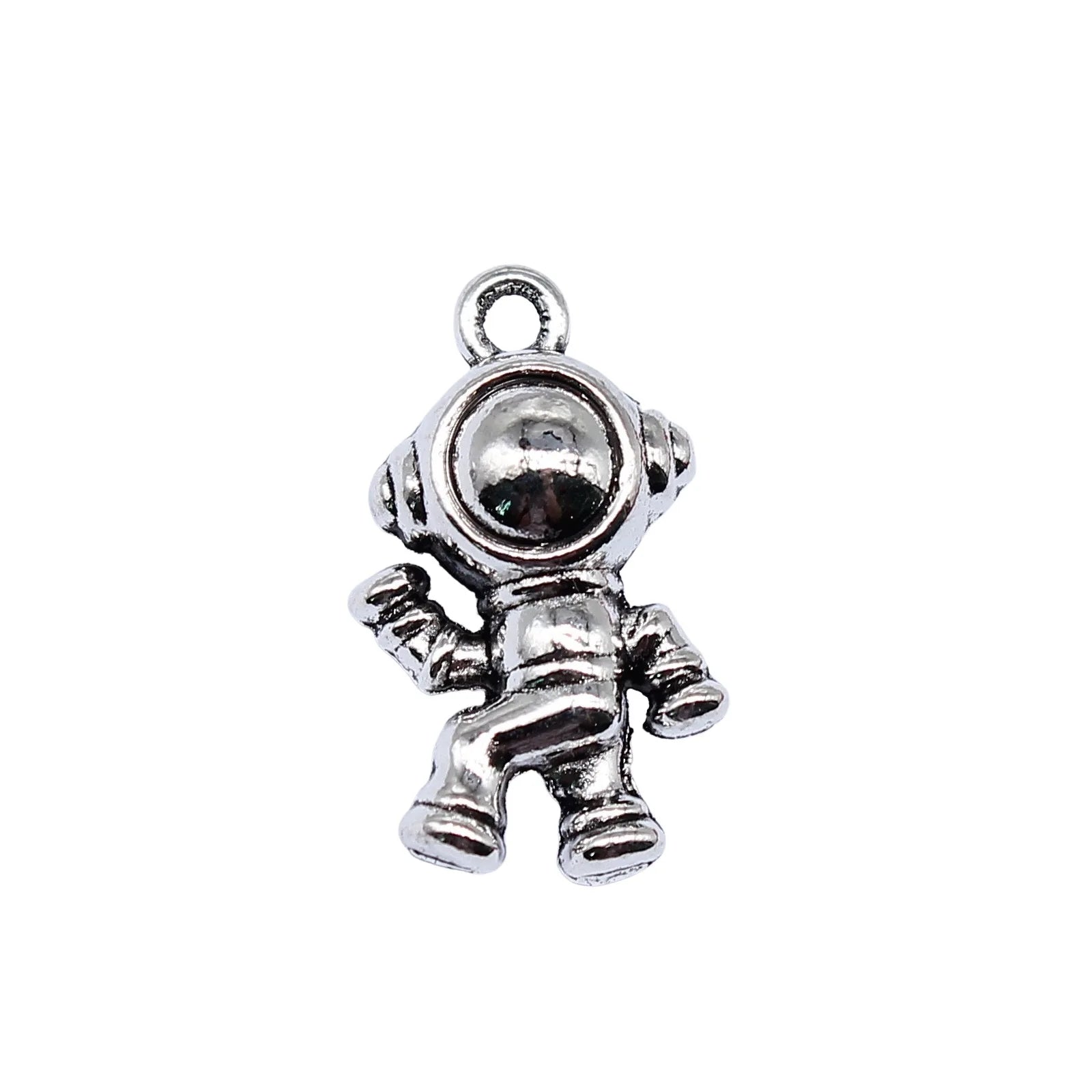 19x11mm 2.3g Antique Silver Zinc Alloy Astronaut Charm Pendant for DIY Space Theme Jewelry Making