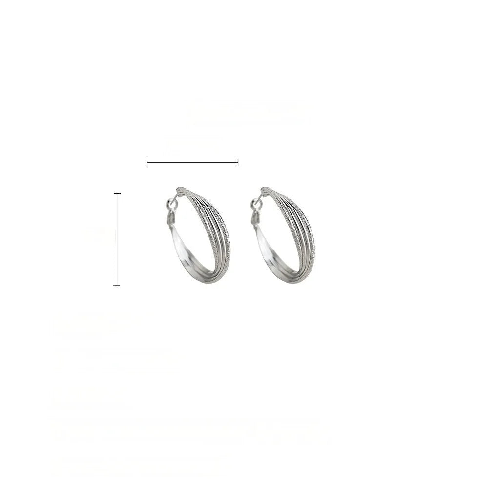 Minimalist Geometric Round Eco-Friendly Copper Hoop Earrings For Women Commuter Fashion Jewelry