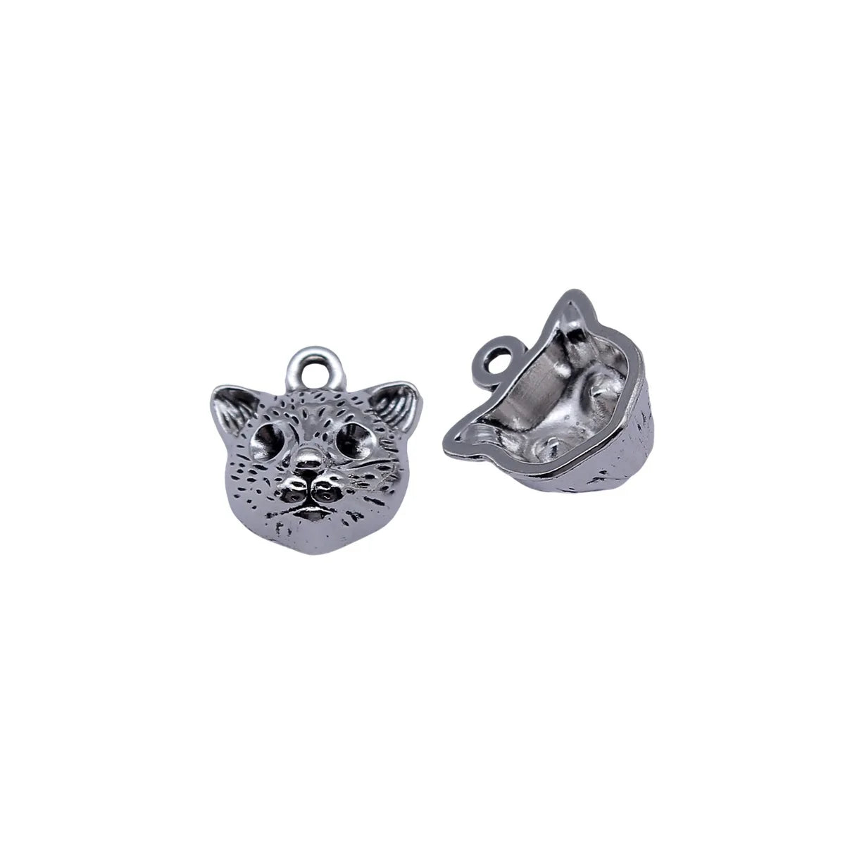 13x13mm 1.2g Antique Silver Zinc Alloy Cat Charm Pendant for DIY Necklace Bracelet Jewelry Making
