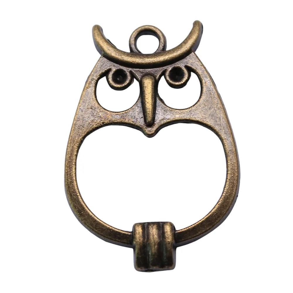 34x24mm 2.7g Multicolor Zinc Alloy Owl Cat Charm Pendant for DIY Bracelet Necklace Jewelry Making