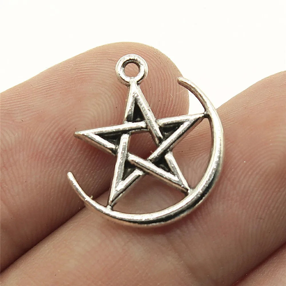 20x18mm 1.2g Multicolor Zinc Alloy Star Five Point Star Charm Pendant for DIY Jewelry Making