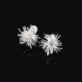 Elegant Silver Alloy Firework Spiral Statement Stud & Clip On No Piercing Women's Fashion Earrings