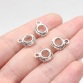 13x10x4.2mm 0.98g Antique Silver Zinc Alloy Three Way Bail Charm Pendant for Tassel Necklace DIY Jewelry Making