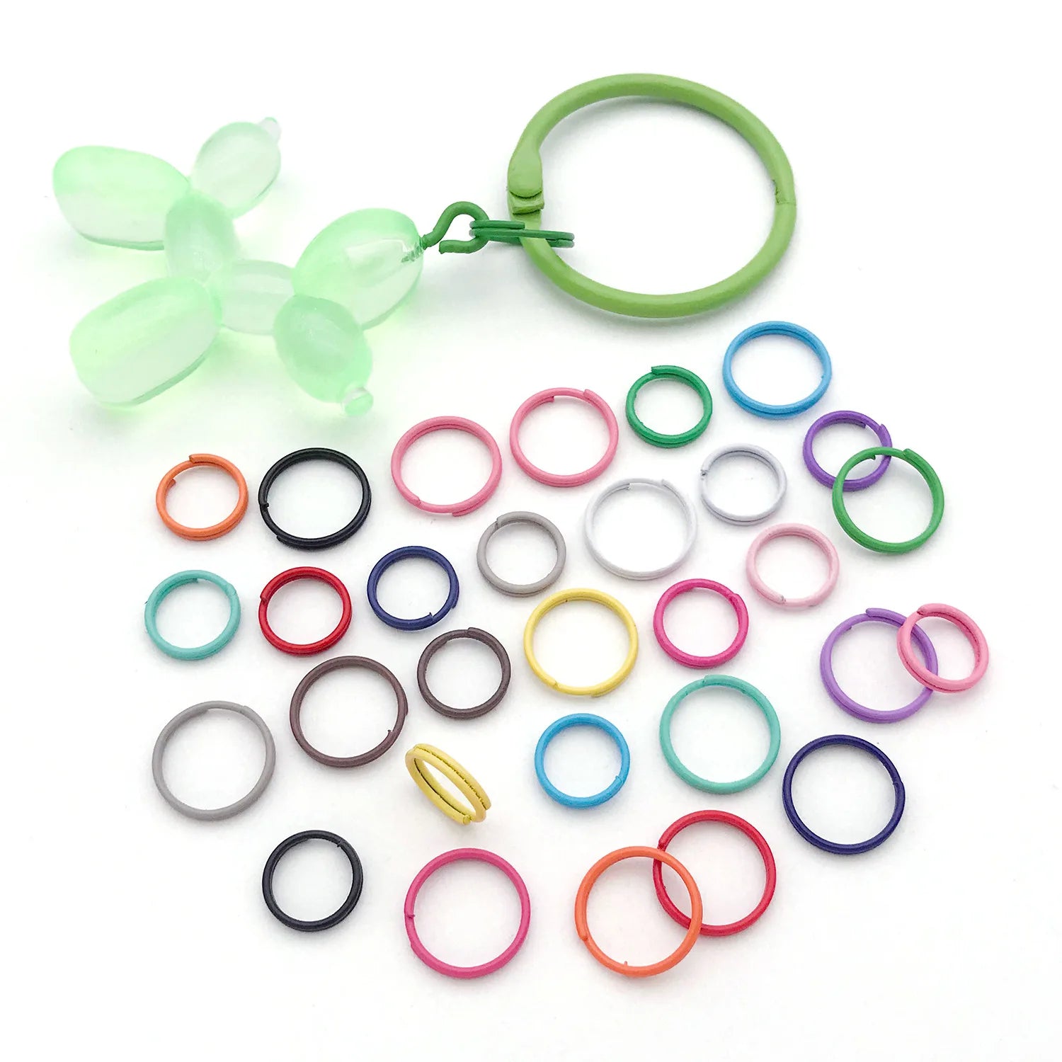 Painted Color Iron Open Double Ring Jump Rings for DIY Bracelet Necklace Connectors