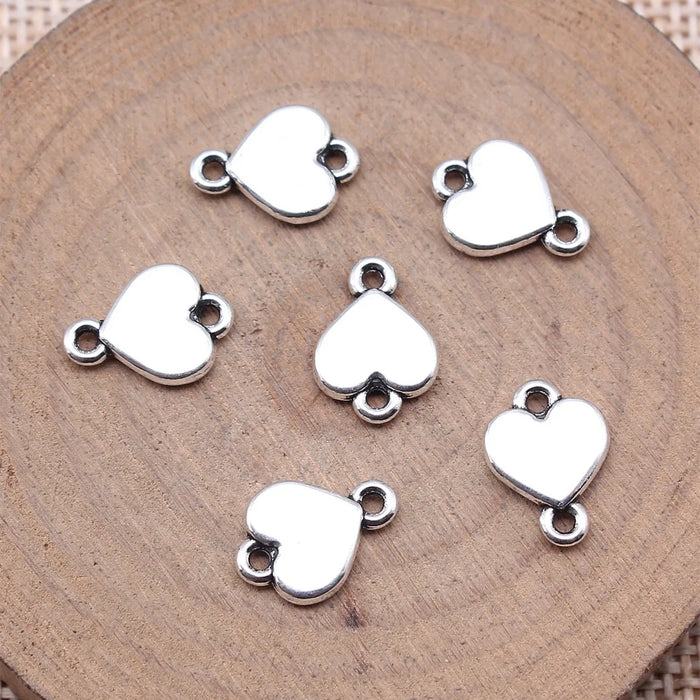 9x12mm 0.66g Multicolor zinc alloy Heart connector charm for DIY bracelet necklace jewelry making