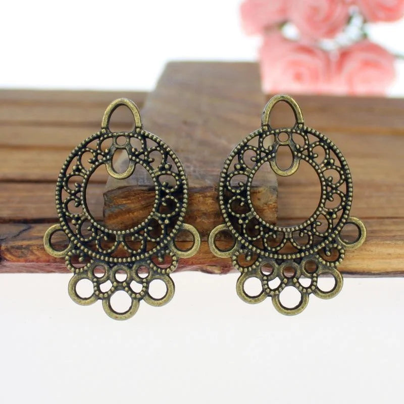 36x26MM Zinc Alloy Hollow Charm Pendant for DIY Necklace Bracelet Jewelry Making