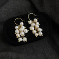 Irregular Freshwater Pearl Grape Cluster Tassel Drop Earrings Light Luxury Handmade Jewelry