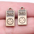 19x9mm 1.48g Antique Bronze Zinc Alloy Music Player Charm Pendant for DIY Music Jewelry Making