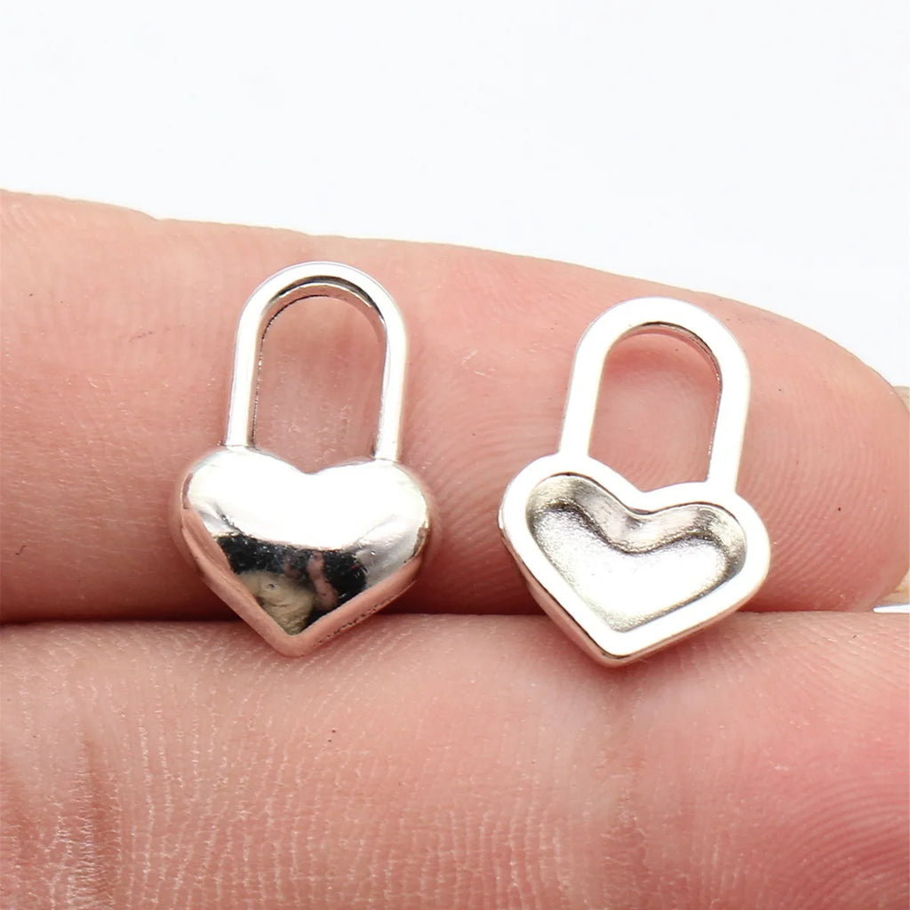 17x12mm 1.1g Multicolor Zinc Alloy Heart Lock Charm Pendant for DIY Bracelet Necklace Jewelry Making