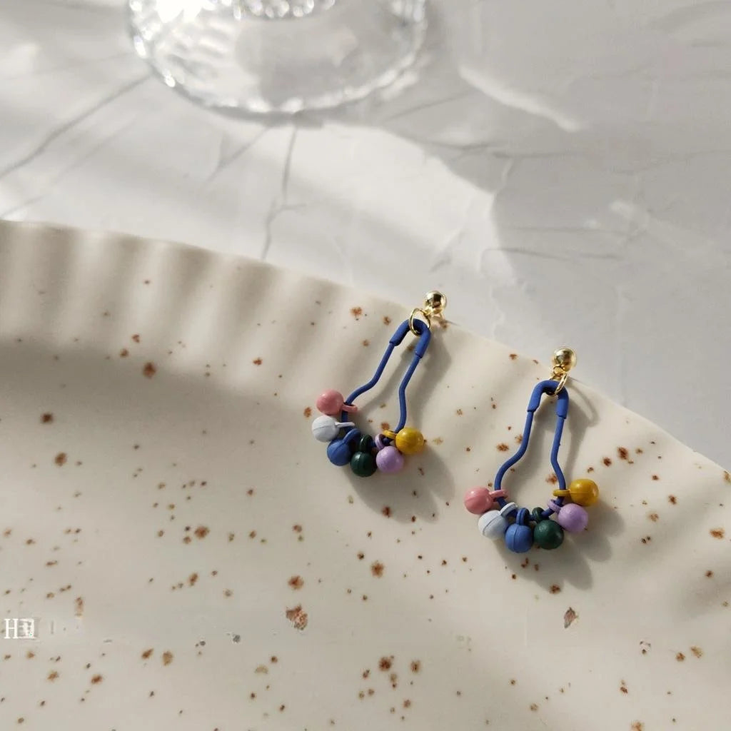 Korean Style Alloy Light Bulb Drop Earrings With Silver Plated Pins For Women