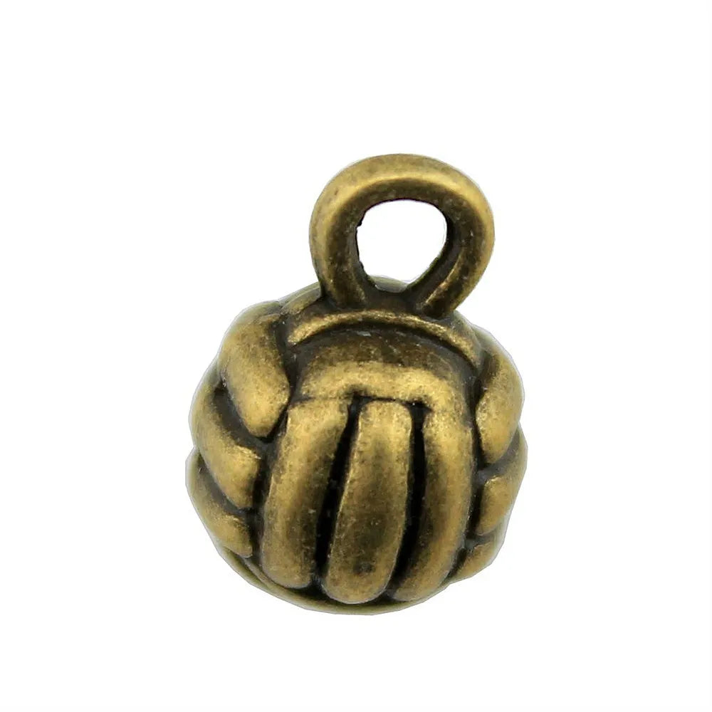 10mm 3.3g Multicolor Zinc Alloy 3D Volleyball Charm Pendant for DIY Bracelet Necklace Jewelry Making