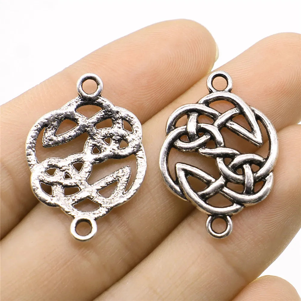 20x29mm 1.9g Antique Silver Zinc Alloy Celtic Knot Connector Charm for DIY Necklace Bracelet Making