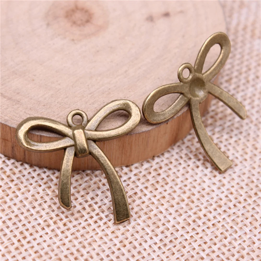 25x24mm 1.8g Multicolor Zinc Alloy Bowknot Butterfly Charm Pendant for DIY Bracelet Necklace Jewelry Making