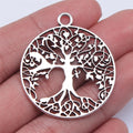 40x35mm 4.6g Multicolor Zinc Alloy Tree of Life Charm Pendant for Necklace Bracelet Making