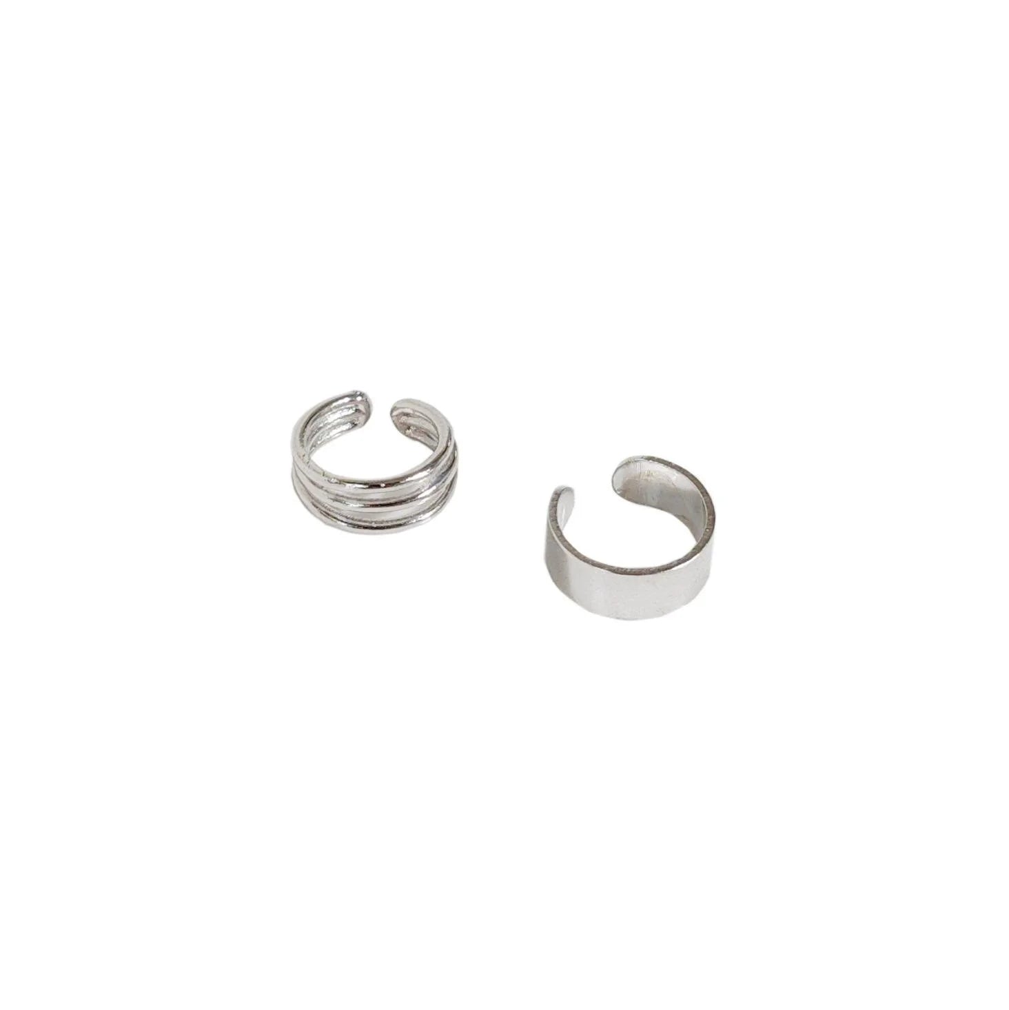 2025 Trendy Copper Geometric Hoop Drop Earrings No Piercing Ear Cuffs Sweet Cool Minimalist Style
