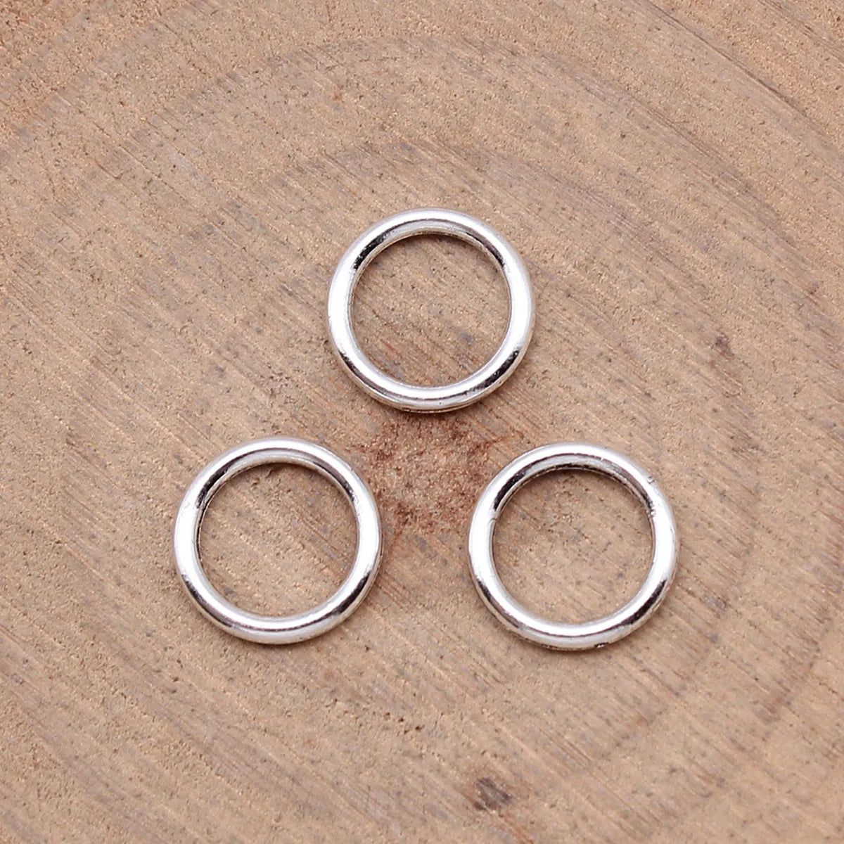 10x10mm 0.24g Multicolor Zinc Alloy Round Ring Charm Pendant for DIY Necklace Bracelet Making