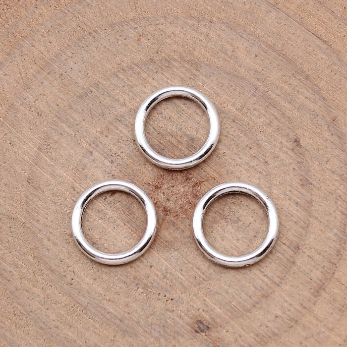 10x10mm 0.24g Multicolor Zinc Alloy Round Ring Charm Pendant for DIY Necklace Bracelet Making