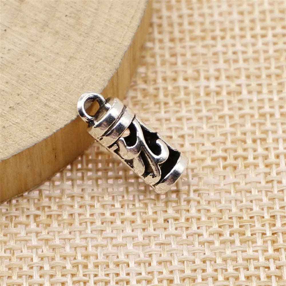 16x6x6mm 1.5g Multicolor Zinc Alloy Carved Weight Shape Tassel Caps for DIY Jewelry Making