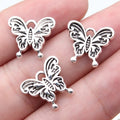 15x13mm 0.91g Antique Silver Zinc Alloy Butterfly Charm Pendant for DIY Bracelet Necklace Jewelry