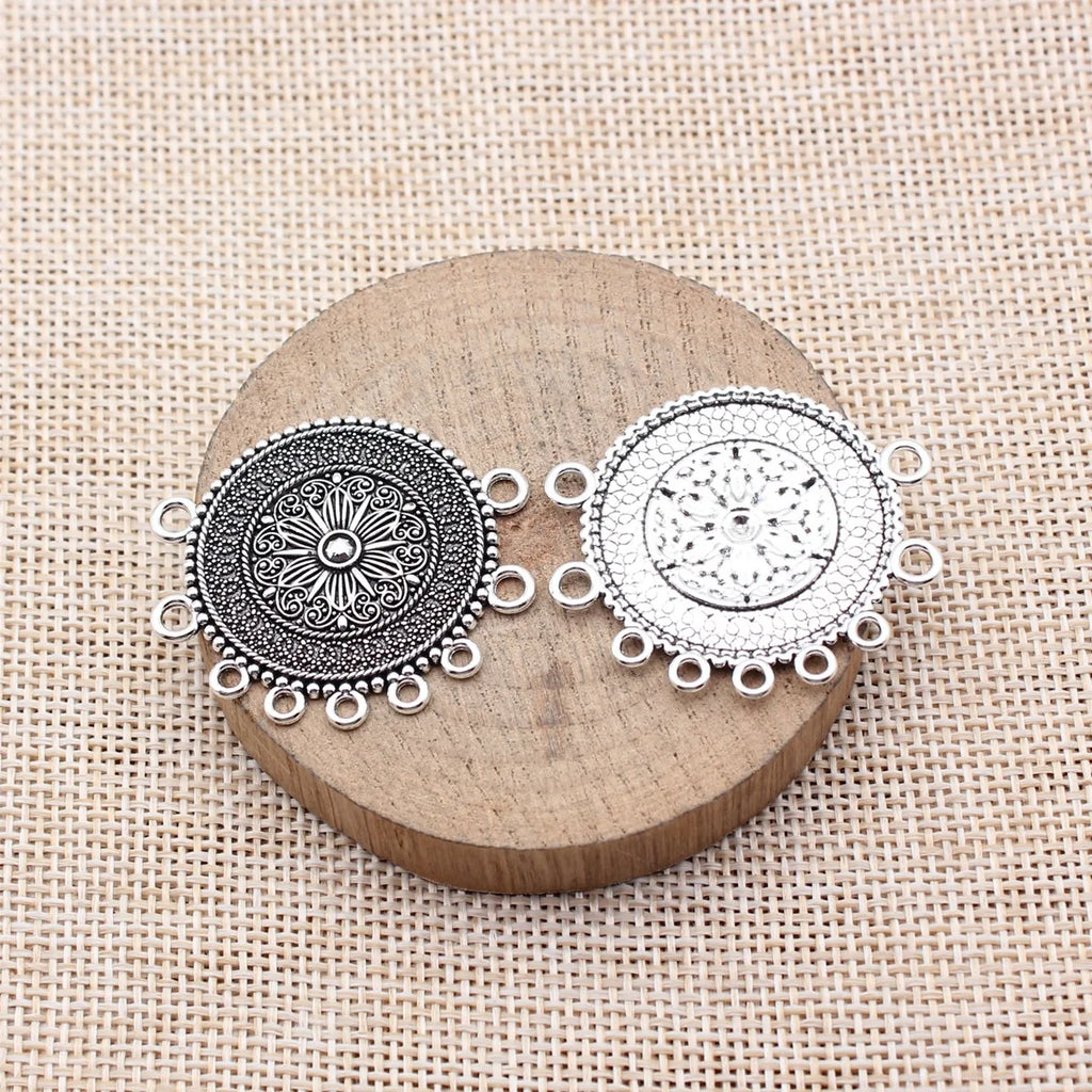 36x33mm 3.8g Multicolor Zinc Alloy Multi-Hole Body Chain Connector Charm for DIY Waist Chain Making