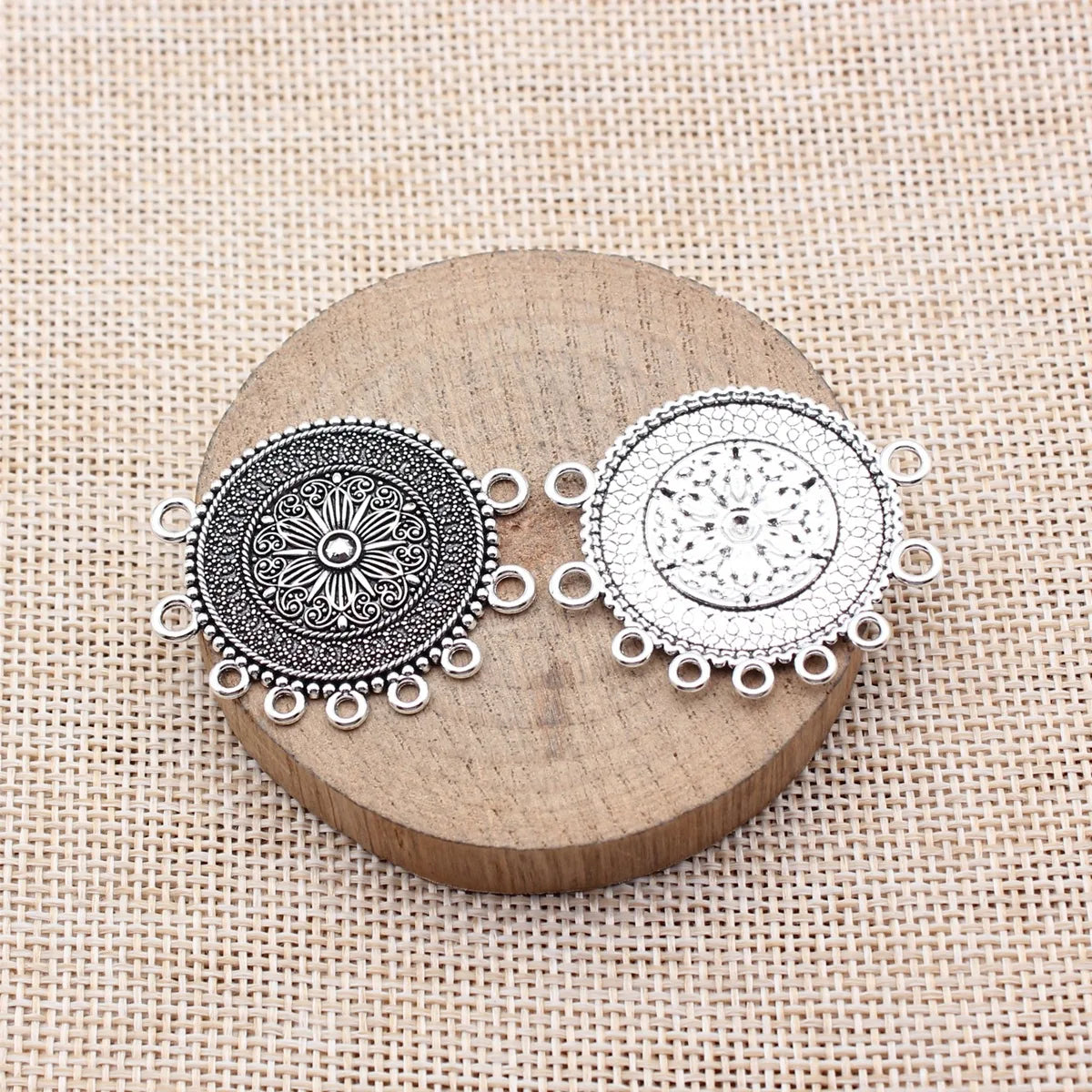 36x33mm 3.8g Multicolor Zinc Alloy Multi-Hole Body Chain Connector Charm for DIY Waist Chain Making