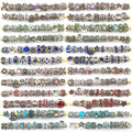 Rhinestone Zinc Alloy Large Hole Spacer Beads Loose Metal Beads for DIY Bracelet