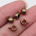 6x8x3.7mm 0.4g Multicolor Zinc Alloy Smooth Pendant Bails Connector Charms for DIY Jewelry Making