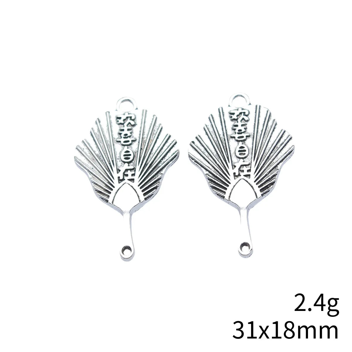 31x18mm 2.4g Multicolor Zinc Alloy Buddhist Palm Fan Double Sided Charm Pendant for DIY Necklace Bracelet