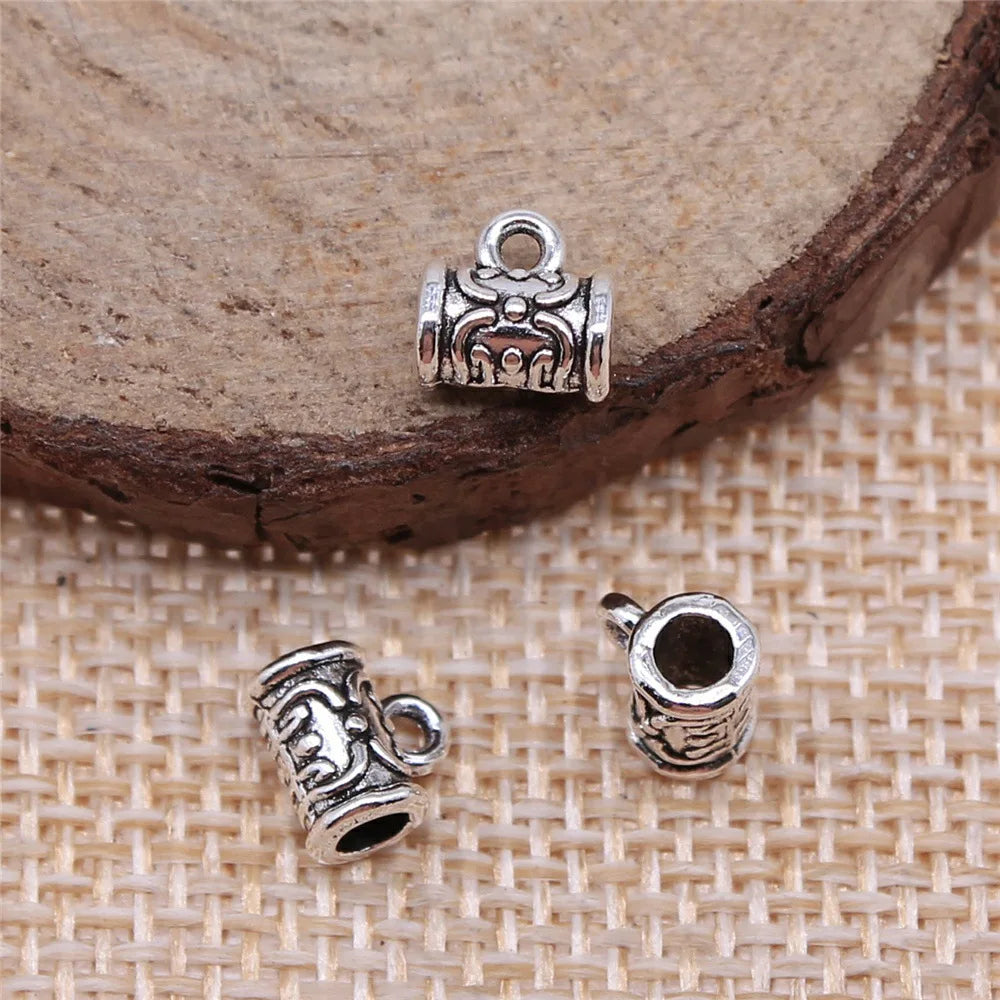 7x7x5mm 0.5g Multicolor Zinc Alloy Pendant Bails Connector Charms for DIY Necklace Bracelet Making