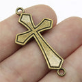 42x22mm 2.3g Multicolor Zinc Alloy Cross Connector Charm for DIY Bracelet Necklace Jewelry Making