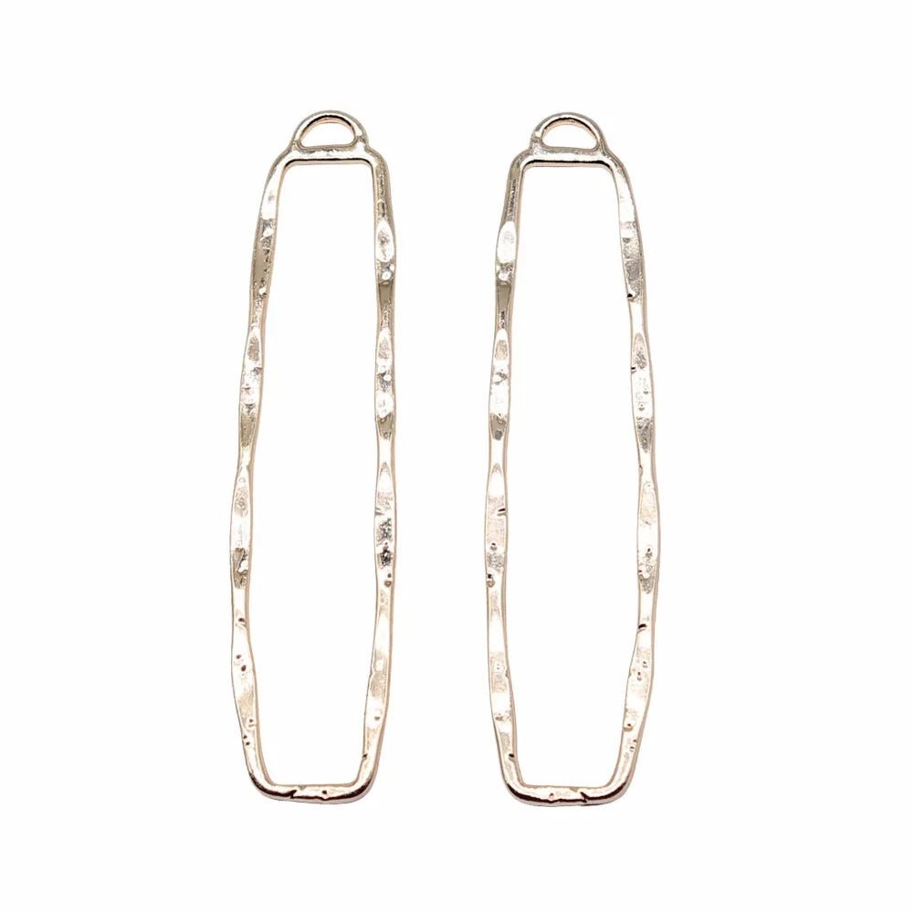 60x14mm 1.7g KC Gold Zinc Alloy Long Geometric Earring Charms for DIY Earrings Jewelry Making