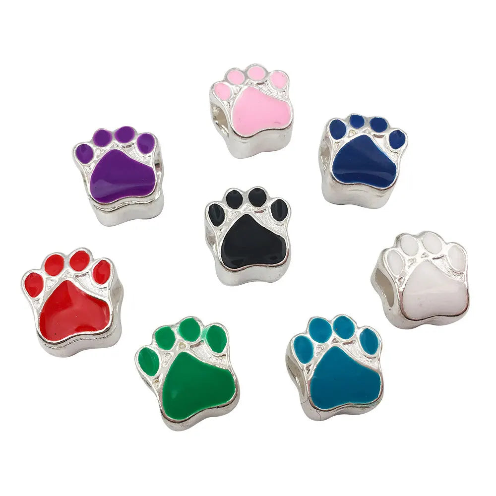 Enamel Zinc Alloy Heart Butterfly Large Hole Loose Beads for Bracelet Jewelry DIY