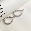 Light Luxury Geometric Round Hoop Earrings Copper For Fashion Commuter Style