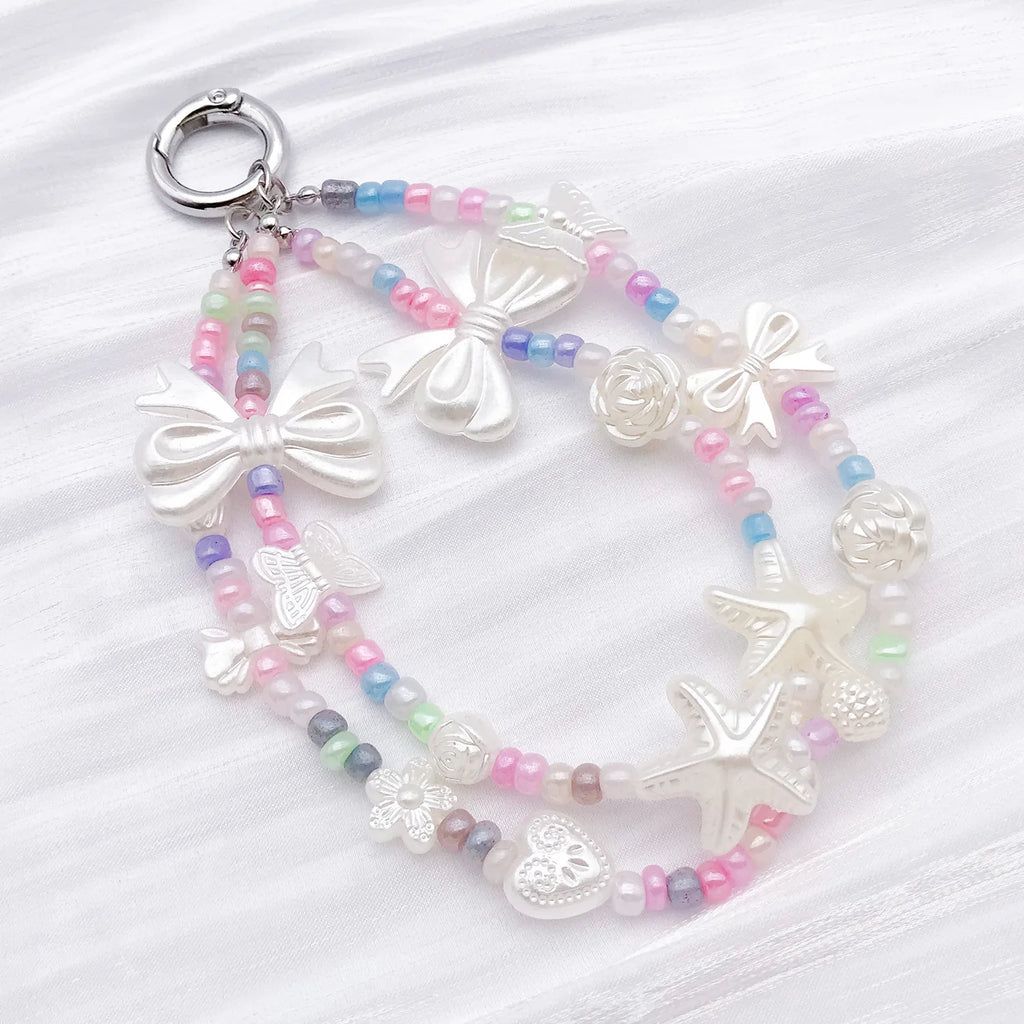 Acrylic Butterfly Shell Heart Double Sided Loose Spacer Beads for DIY Jewelry Accessories