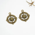 25MM Zinc Alloy Compass Charm Pendant for DIY Necklace Bracelet Jewelry Making