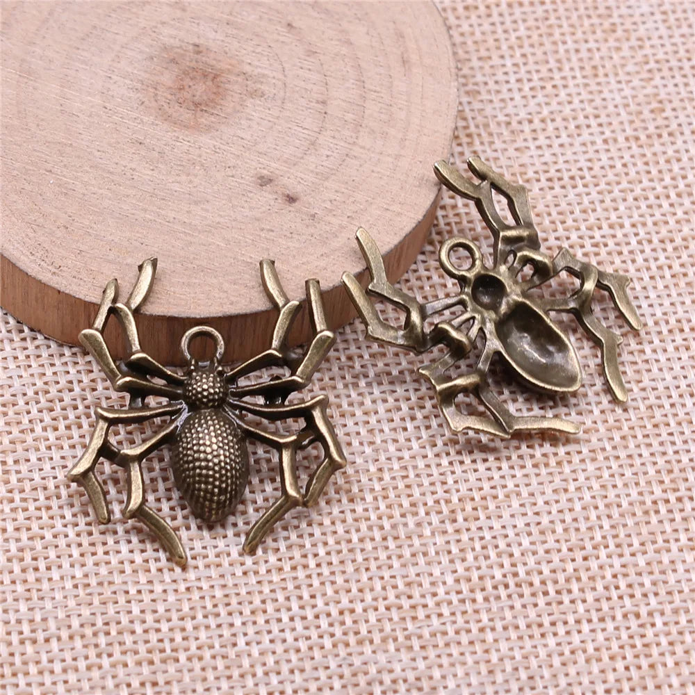 35x32mm 5.1g Multicolor Zinc Alloy Spider charm pendant for necklace bracelet DIY jewelry making