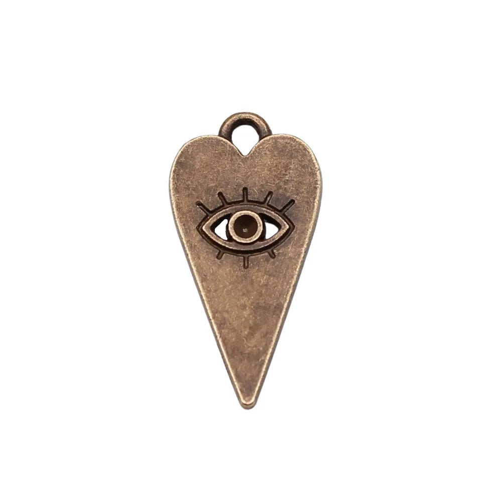 22x11mm 1.1g Multicolor Zinc Alloy Eye Charm Pendant for DIY Necklace Bracelet Jewelry Making