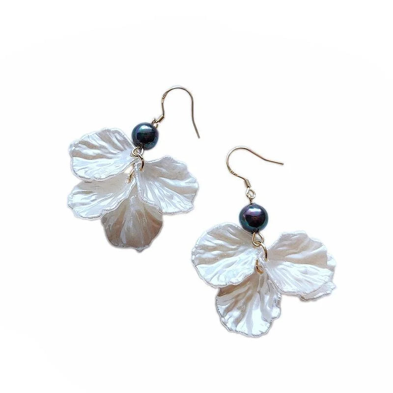 Handmade Acrylic Leaf Drop Earrings Fresh Floral Design Elegant Style Jewelry