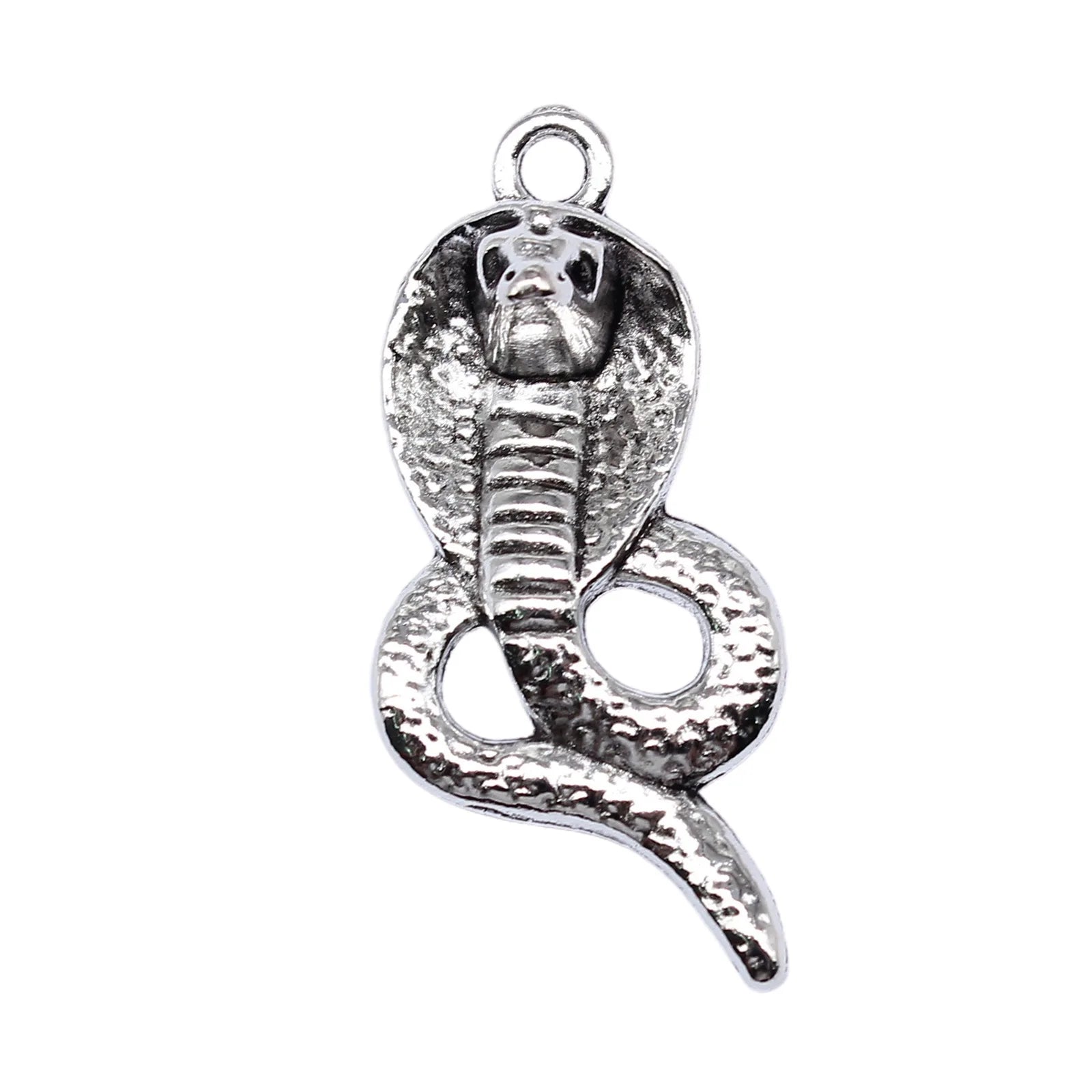 41x19mm 4.4g Antique Silver Zinc Alloy Cobra Charm Pendant for DIY Necklace Bracelet Jewelry Making