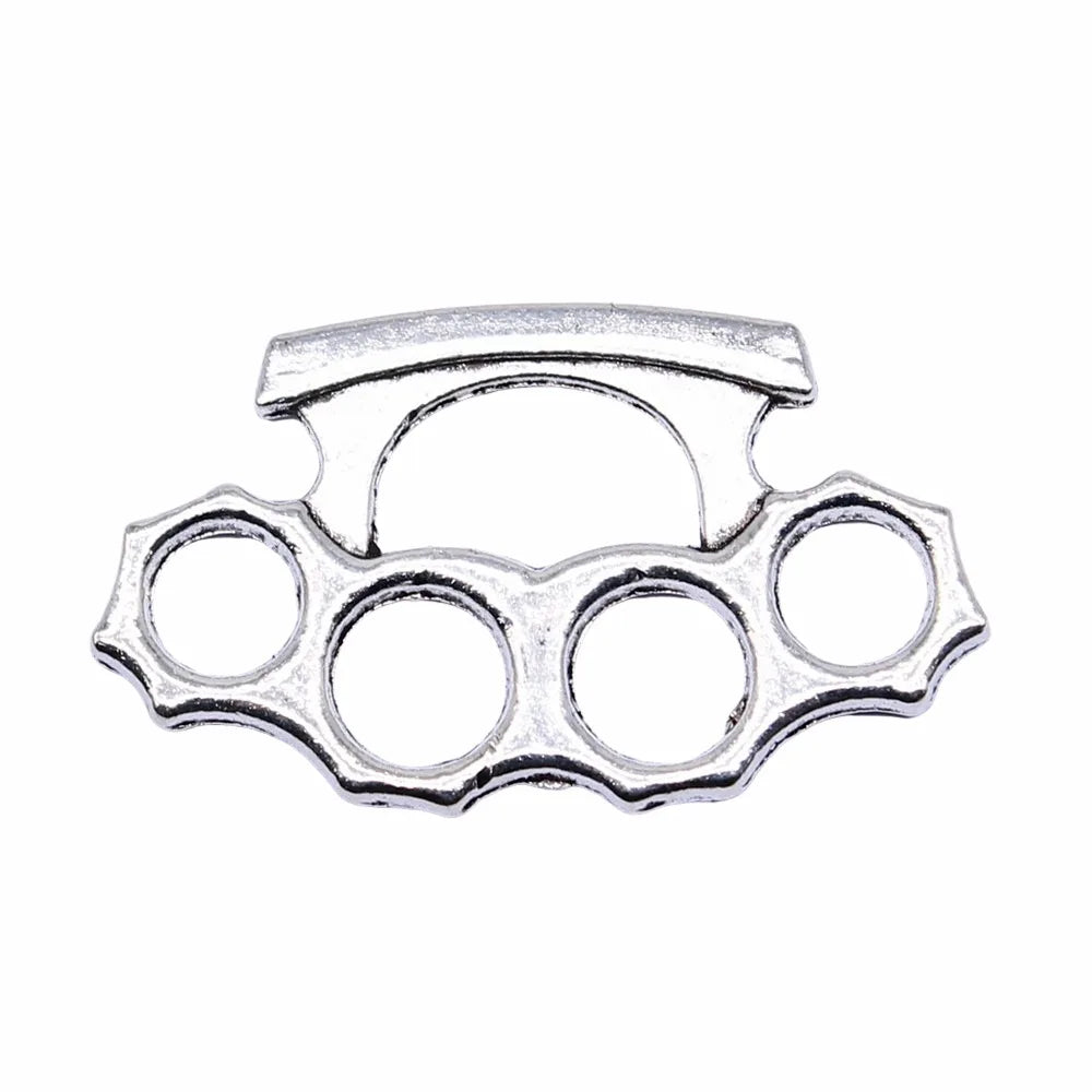 32x19mm 2.4g Antique Silver Zinc Alloy Brass Knuckles Charm Pendant for DIY Necklace Bracelet Making