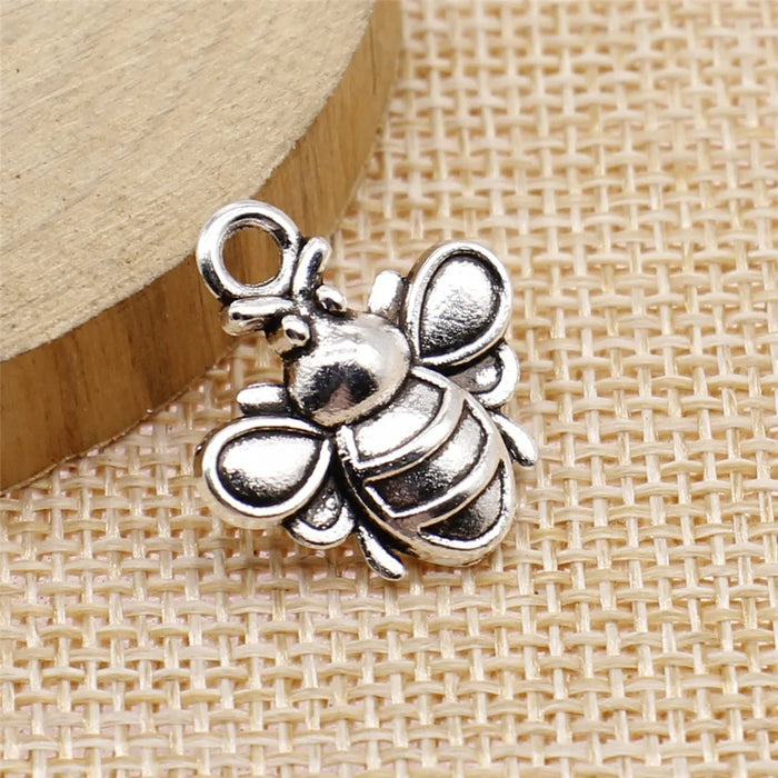 20x21mm 1.4g Zinc Alloy Bee Charm Pendant for DIY Necklace Bracelet Earring Jewelry Making