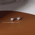 Mini Zircon Arrow Through Heart Copper Stud Earrings, Silver Plated Style Daily Jewelry