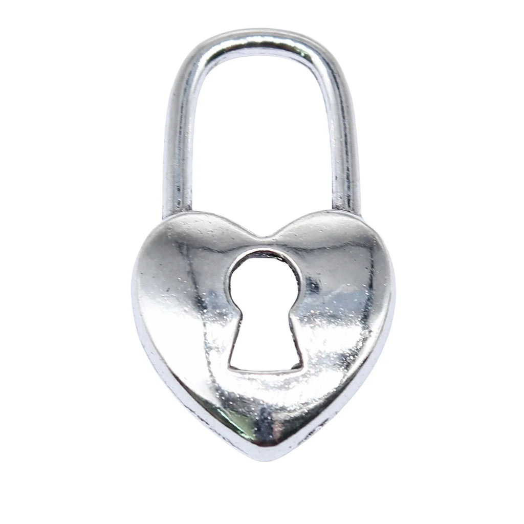 27x15mm 1.7g Antique Silver Zinc Alloy Hollow Heart Lock Charm Pendant for DIY Jewelry Making