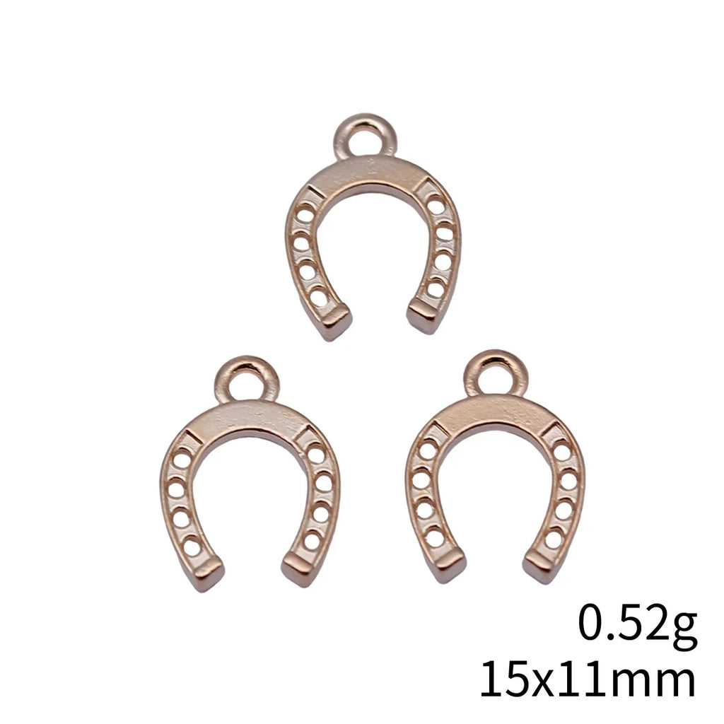 15x11mm 0.52g Multicolor Iron Western Horseshoe Charm Pendant for DIY Bracelet Necklace Jewelry