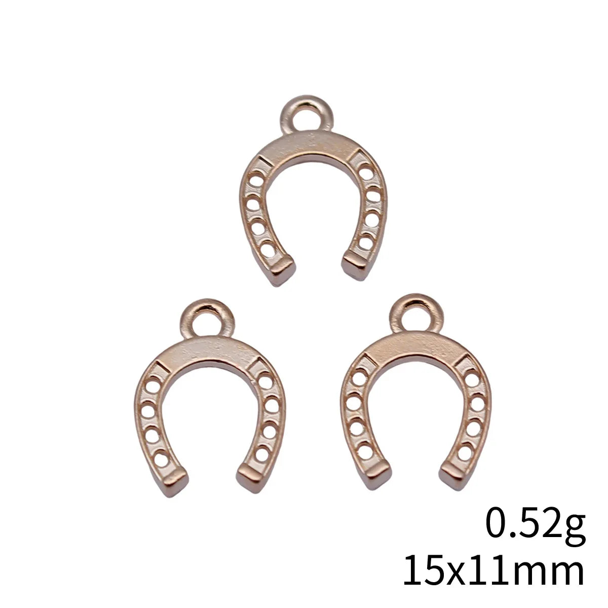 15x11mm 0.52g Multicolor Iron Western Horseshoe Charm Pendant for DIY Bracelet Necklace Jewelry