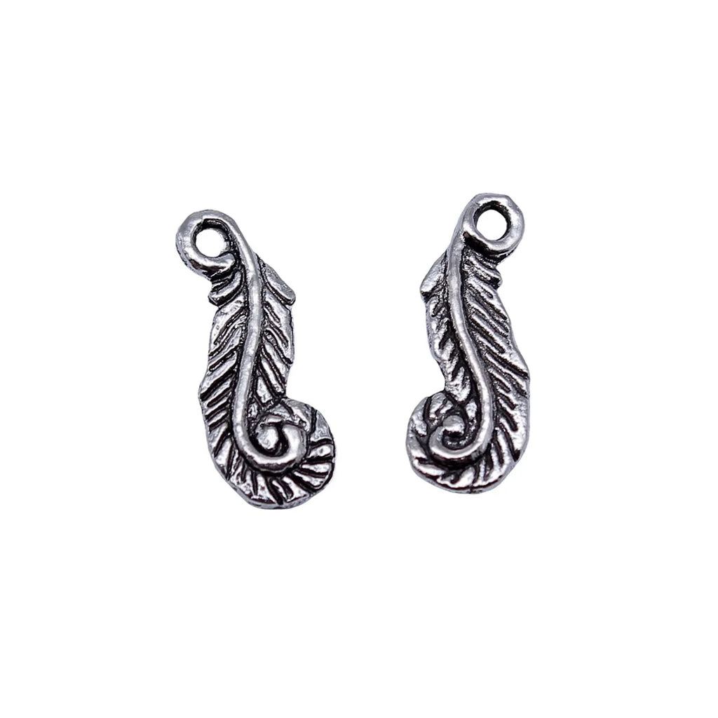 16x6.1mm 0.36g Antique Silver Zinc Alloy Leaf Charm Pendant for DIY Bracelet Necklace Jewelry Making