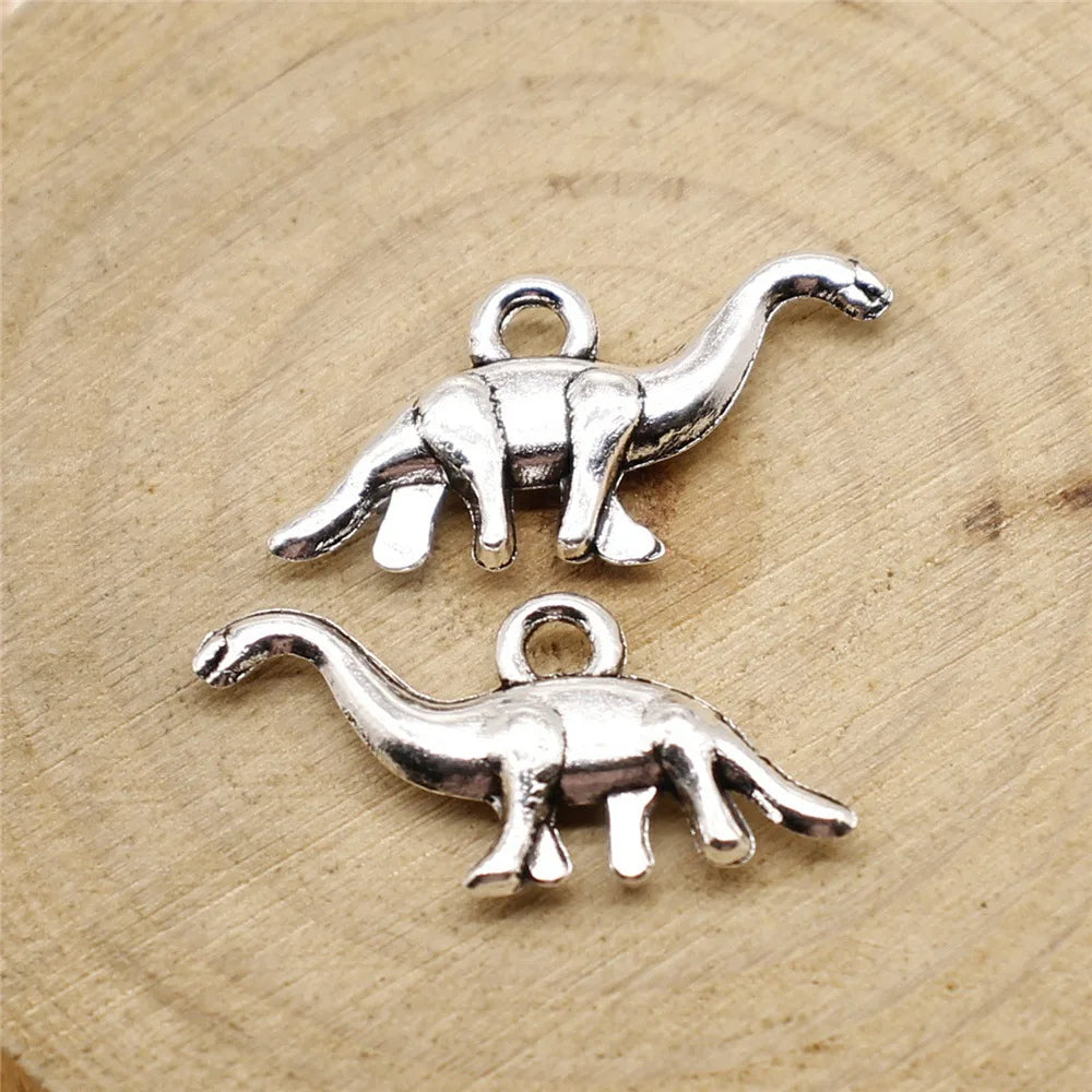 27x12mm 1.4g Multicolor Zinc Alloy Dinosaur Charm Pendant for DIY Necklace Bracelet Jewelry Making